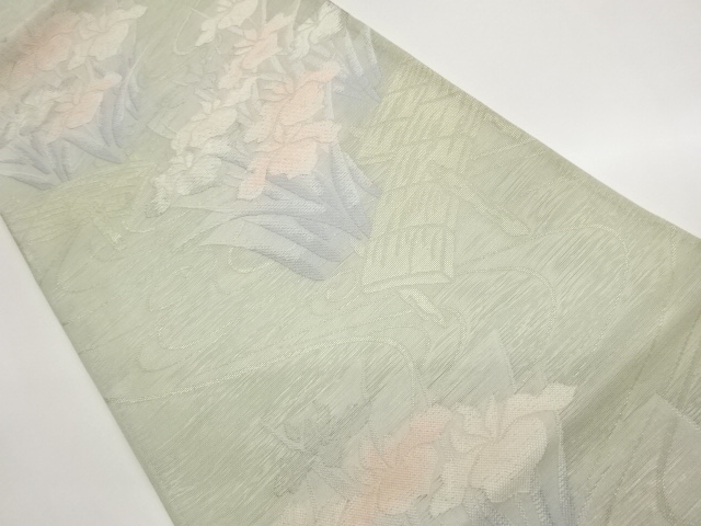 JAPANESE FUKURO OBI FOR SUMMER / WOVEN IRIS